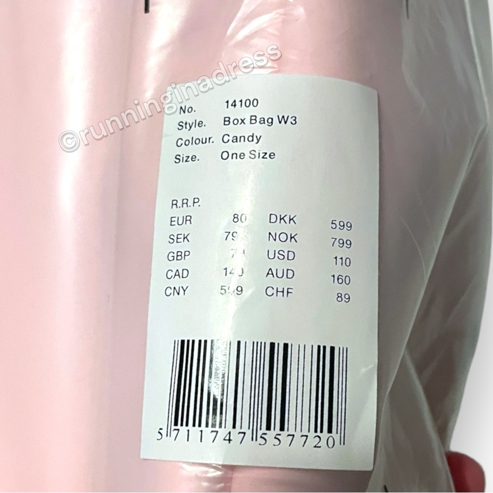 NWT Rains Box Bag In Color Candy Pink Crossbody W3 - Picture 16 of 16
